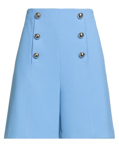 Simona Corsellini Woman Shorts & Bermuda Shorts Azure Size 8 Polyester, Viscose, Cotton, Elastane In Blue