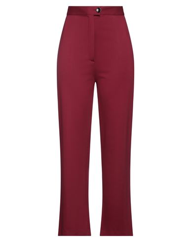 Maison Laviniaturra Woman Pants Garnet Size 8 Viscose, Polyamide, Elastane In Red