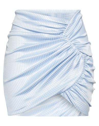Alexandre Vauthier Woman Mini Skirt Sky Blue Size 6 Polyester, Elastane