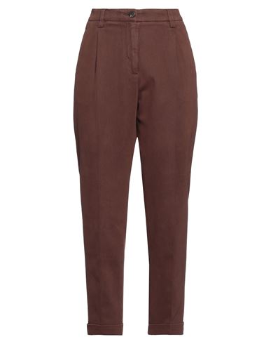 Peserico Woman Pants Cocoa Size 8 Cotton, Elastane In Brown