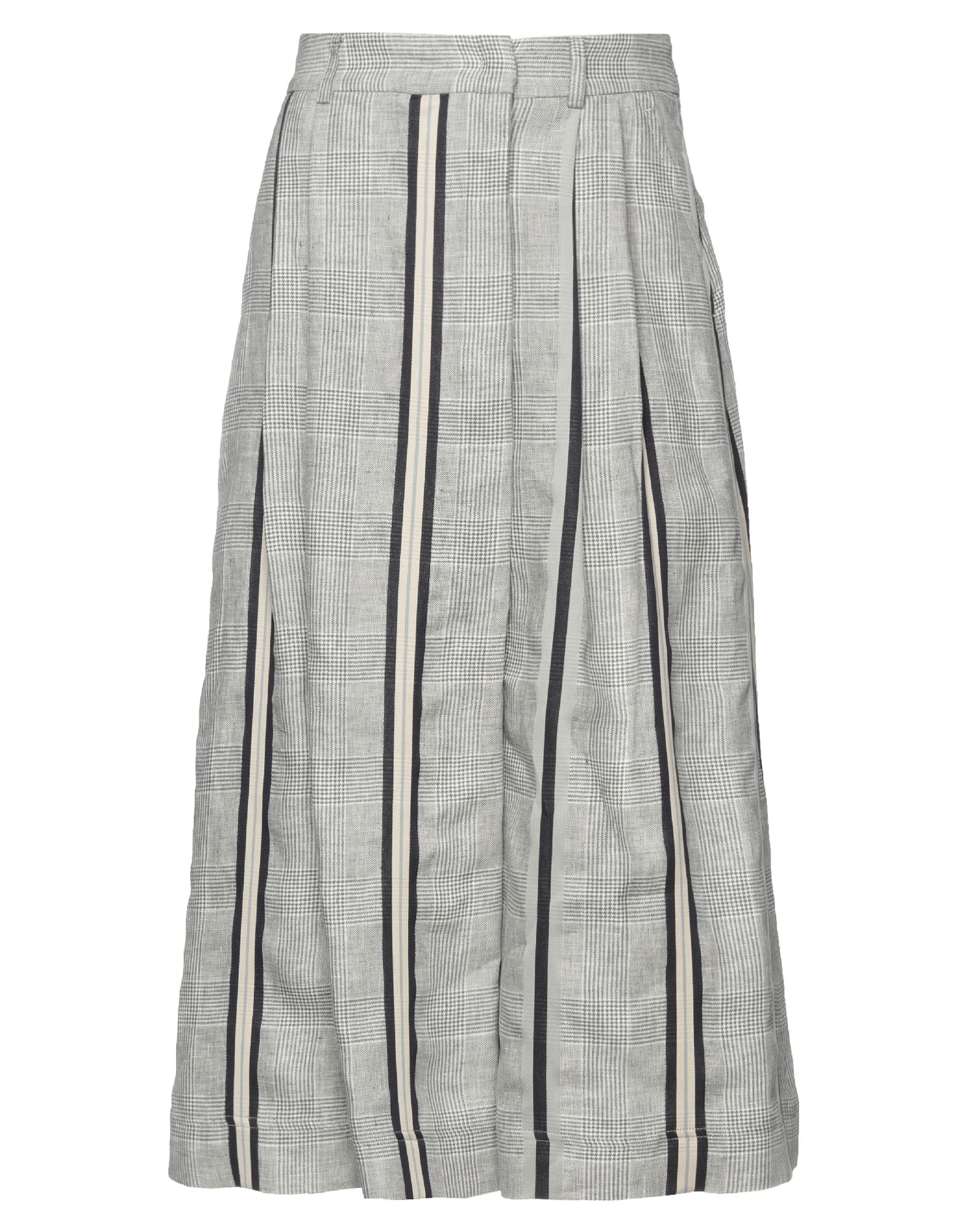Shop Lorena Antoniazzi Woman Cropped Pants Grey Size 6 Linen, Cotton