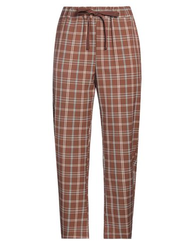 Semicouture Woman Pants Brown Size 8 Polyester, Viscose, Elastane In Beige