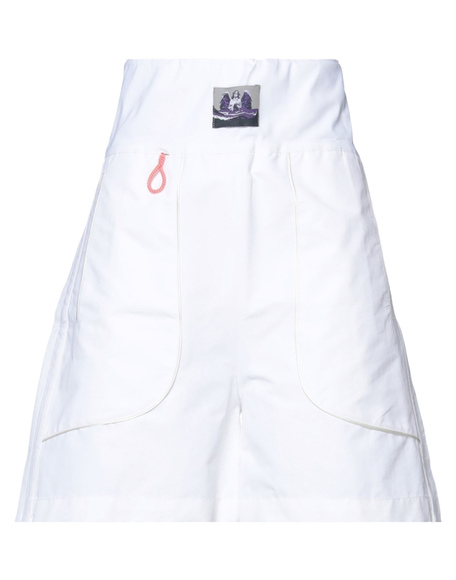 Boramy Viguier Woman Shorts & Bermuda Shorts White Size M Cotton, Nylon