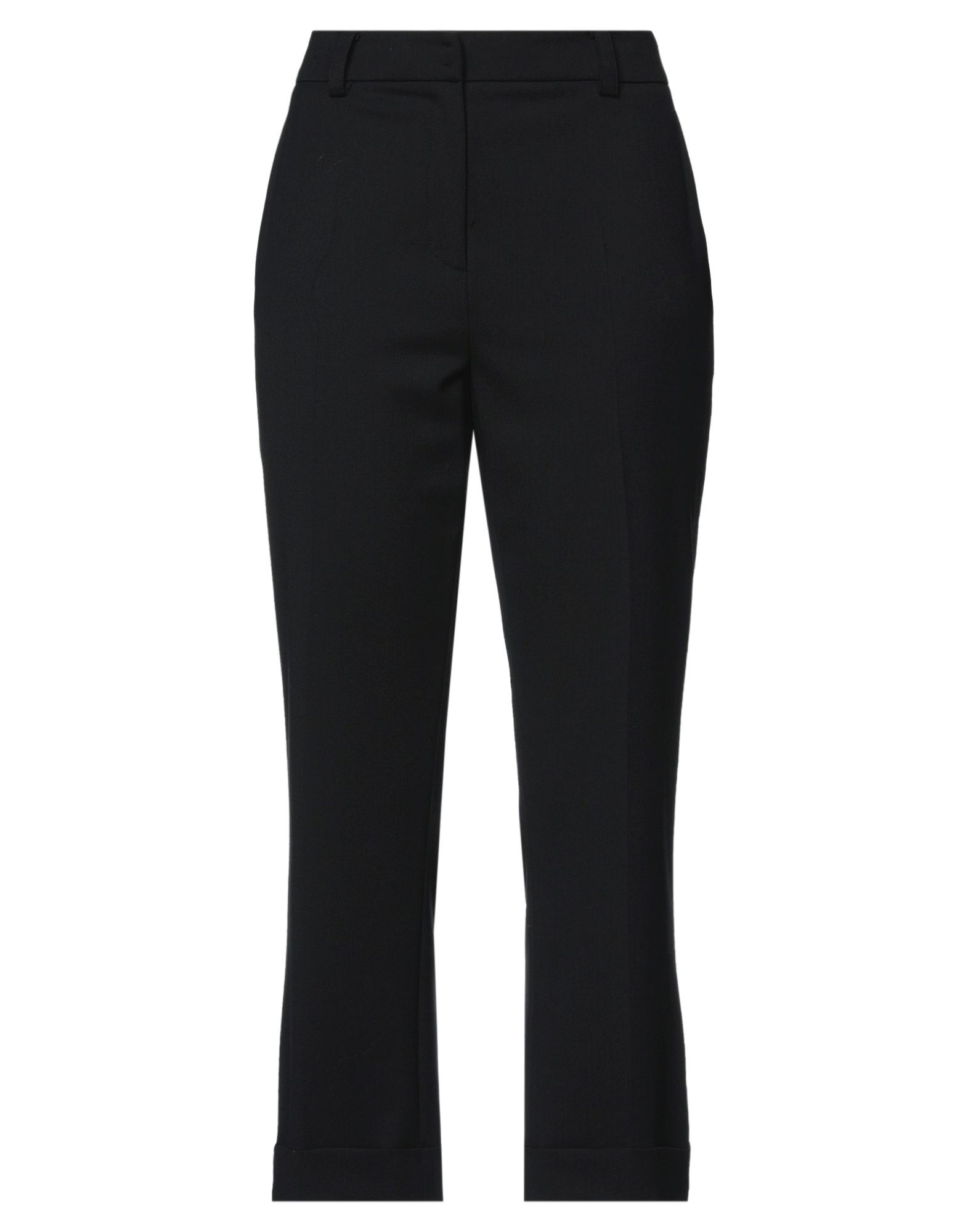 Shop Patrizia Pepe Woman Pants Black Size 8 Polyester, Virgin Wool, Elastane