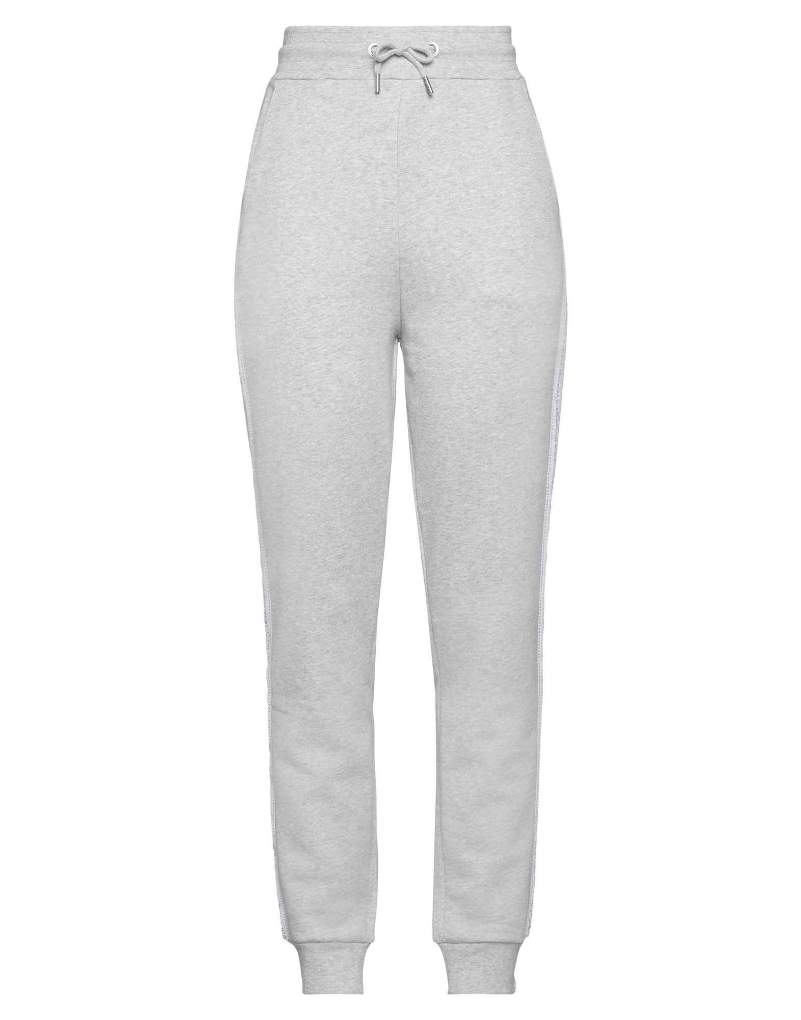 Shop Karl Lagerfeld Logo Tape Sweat Pants Woman Pants Grey Size M Organic Cotton