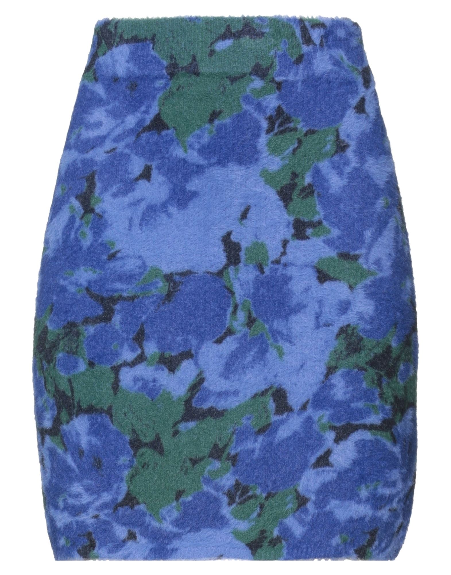 Rotate Birger Christensen Rotate High Waist Floral Printed Mini Skirt In Bright Blue