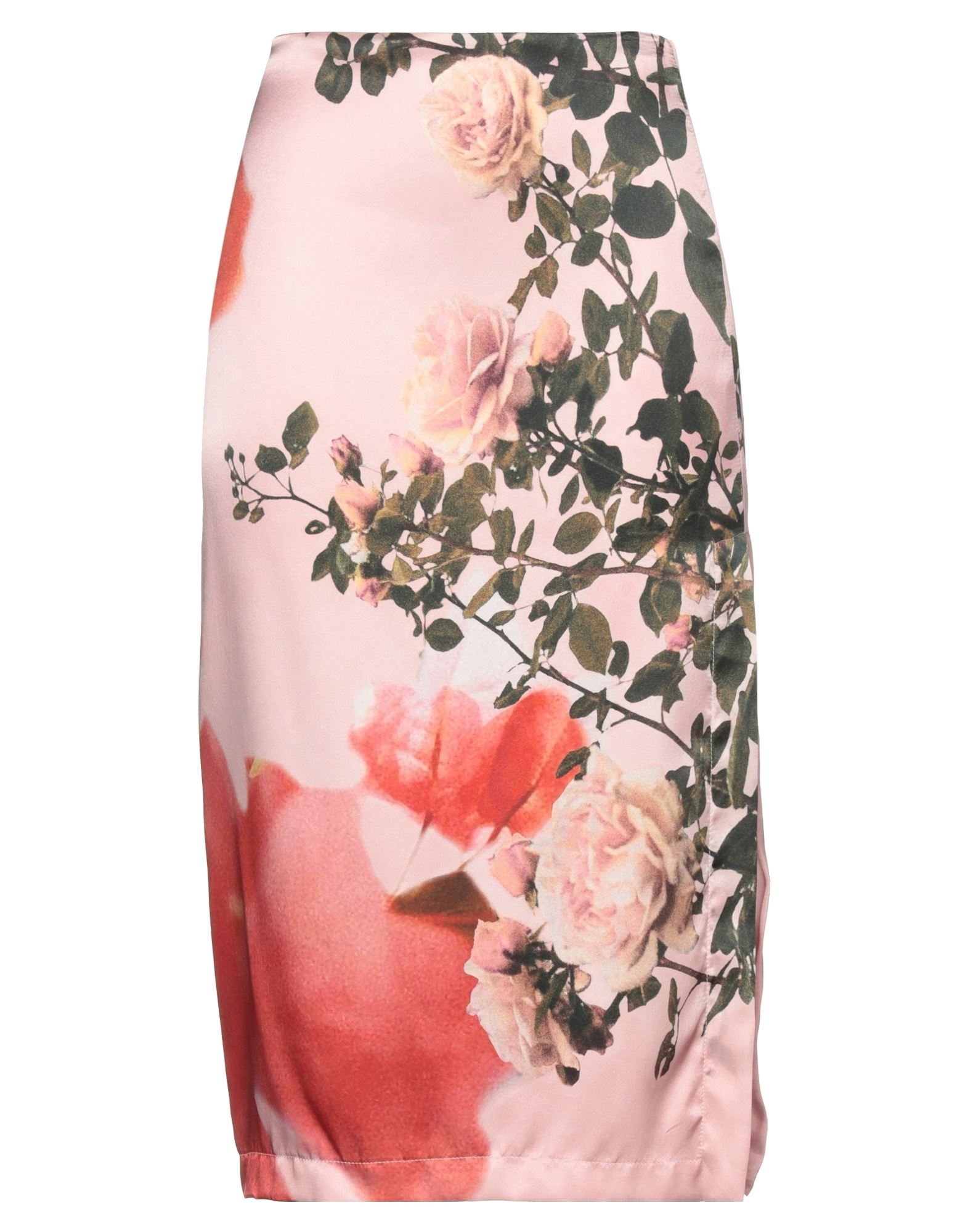 Shop Blumarine Woman Midi Skirt Pink Size 8 Silk