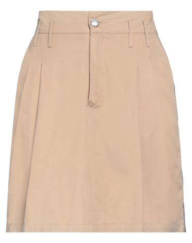 Emma & Gaia Woman Mini Skirt Beige Size 8 Cotton In Neutral