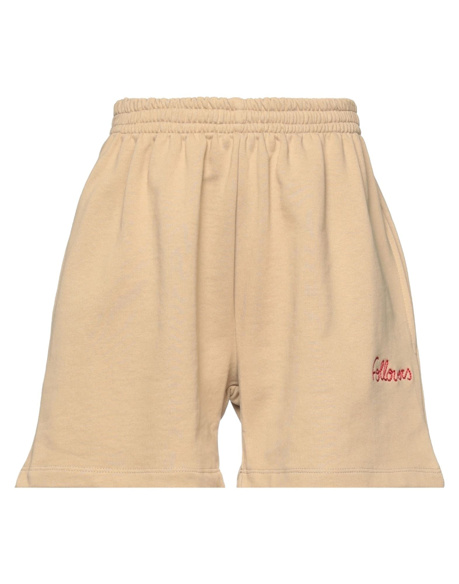 Follovers Woman Shorts & Bermuda Shorts Sand Size S Cotton In Beige