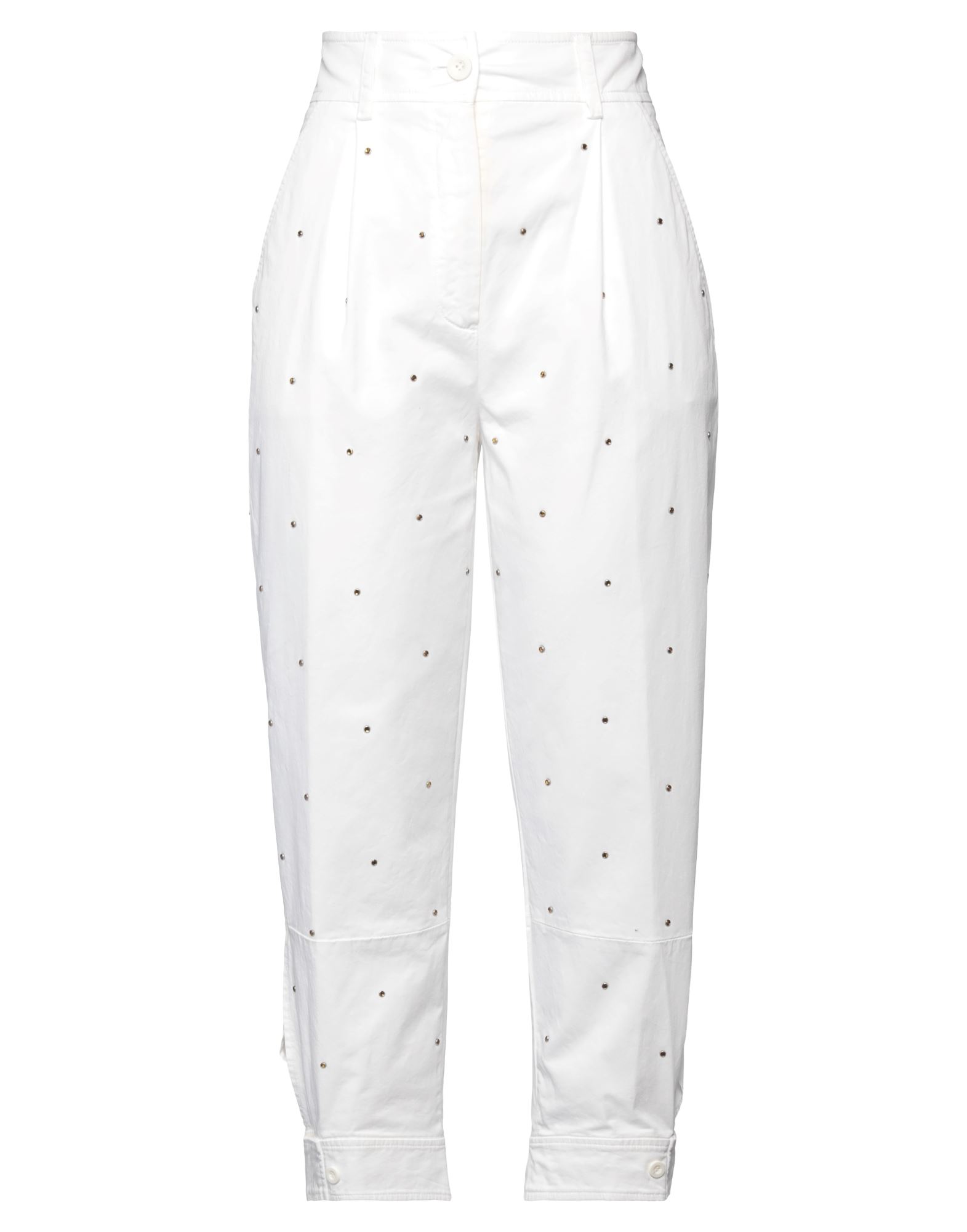 Shop True Royal Woman Pants White Size 2 Cotton, Elastane