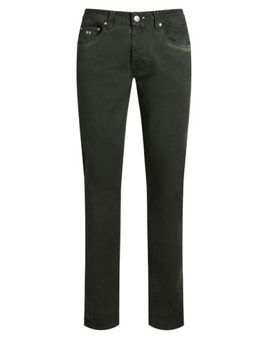 Tramarossa Man Jeans Dark Green Size 34 Cotton, Polyester, Elastane