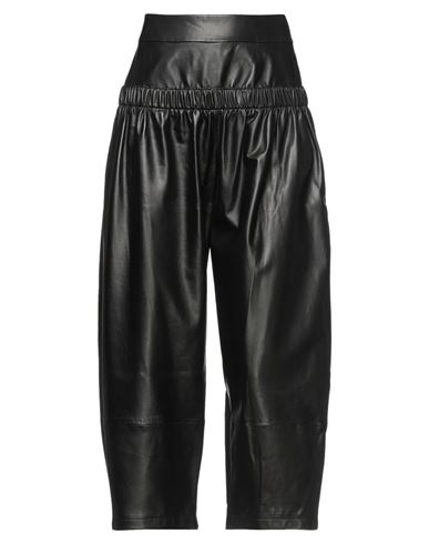 Shop Alexandre Vauthier Woman Pants Black Size 6 Lambskin