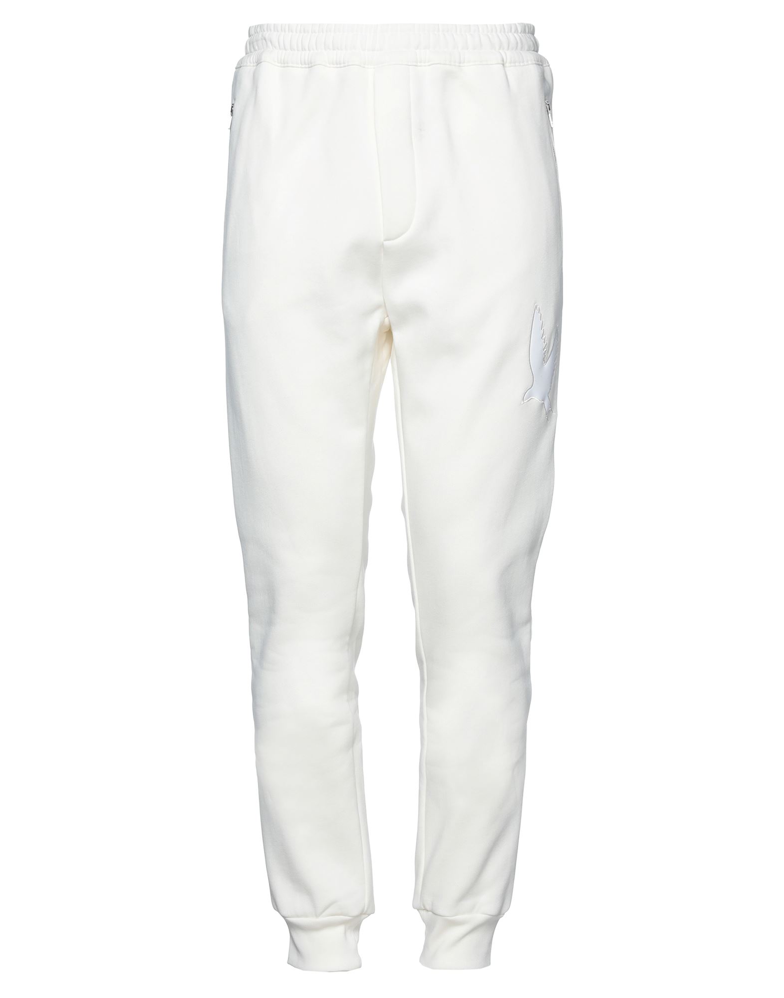 Shop Low Brand Man Pants Ivory Size 4 Cotton In White