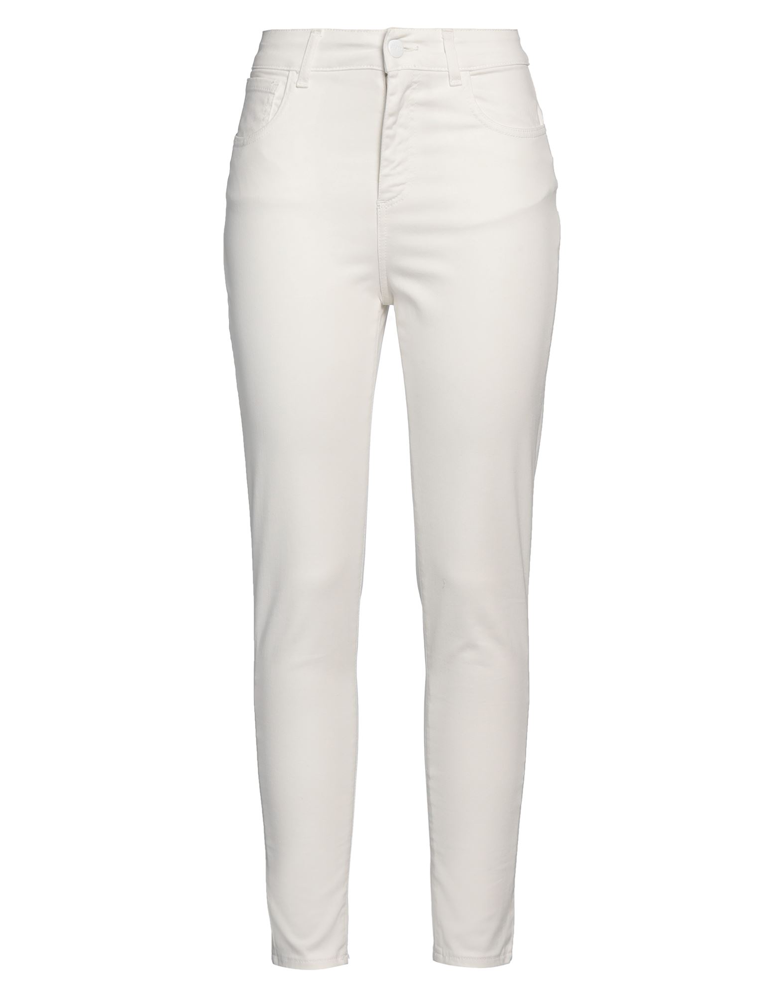 JIJIL JIJIL WOMAN PANTS WHITE SIZE 29 COTTON, ELASTANE