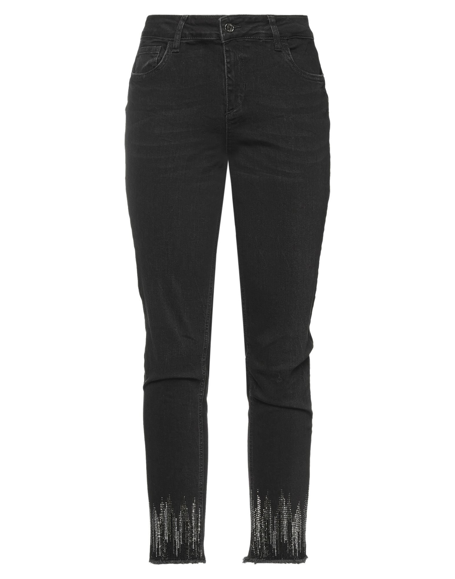 Liu •jo Woman Jeans Black Size 25w-28l Cotton, Elastane In Black