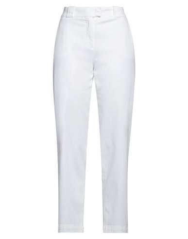 Bruno Manetti Woman Pants White Size 6 Cotton, Lycra, Elastane