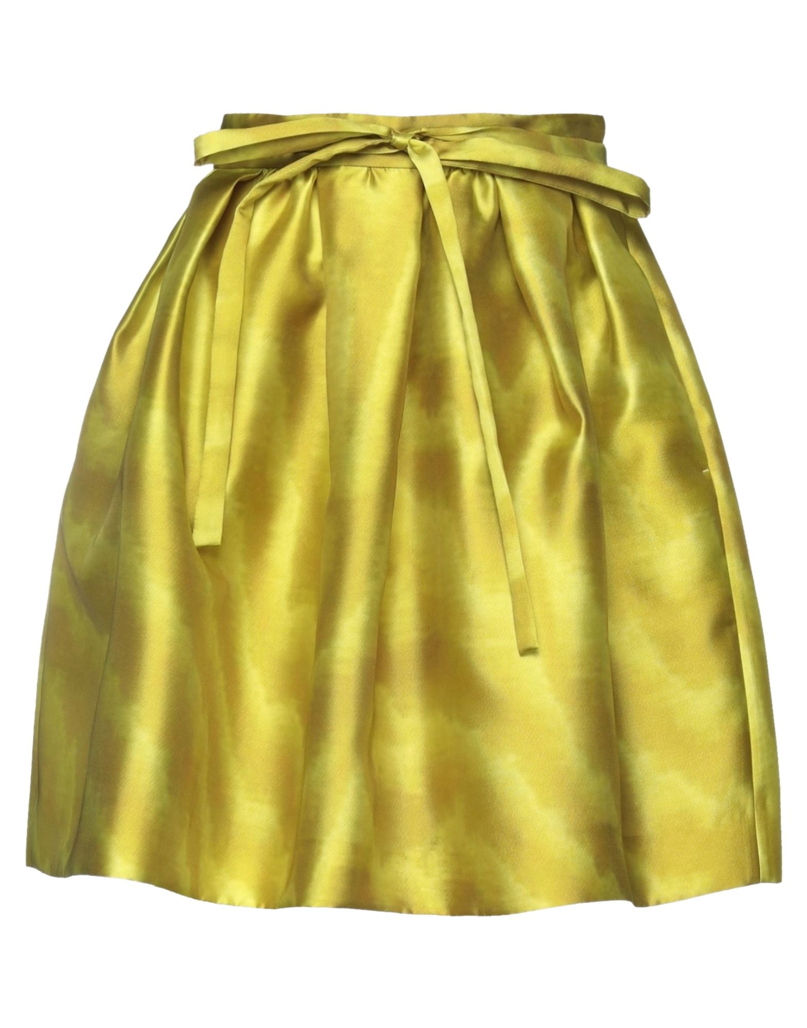 Msgm Mini Skirts In Acid Green