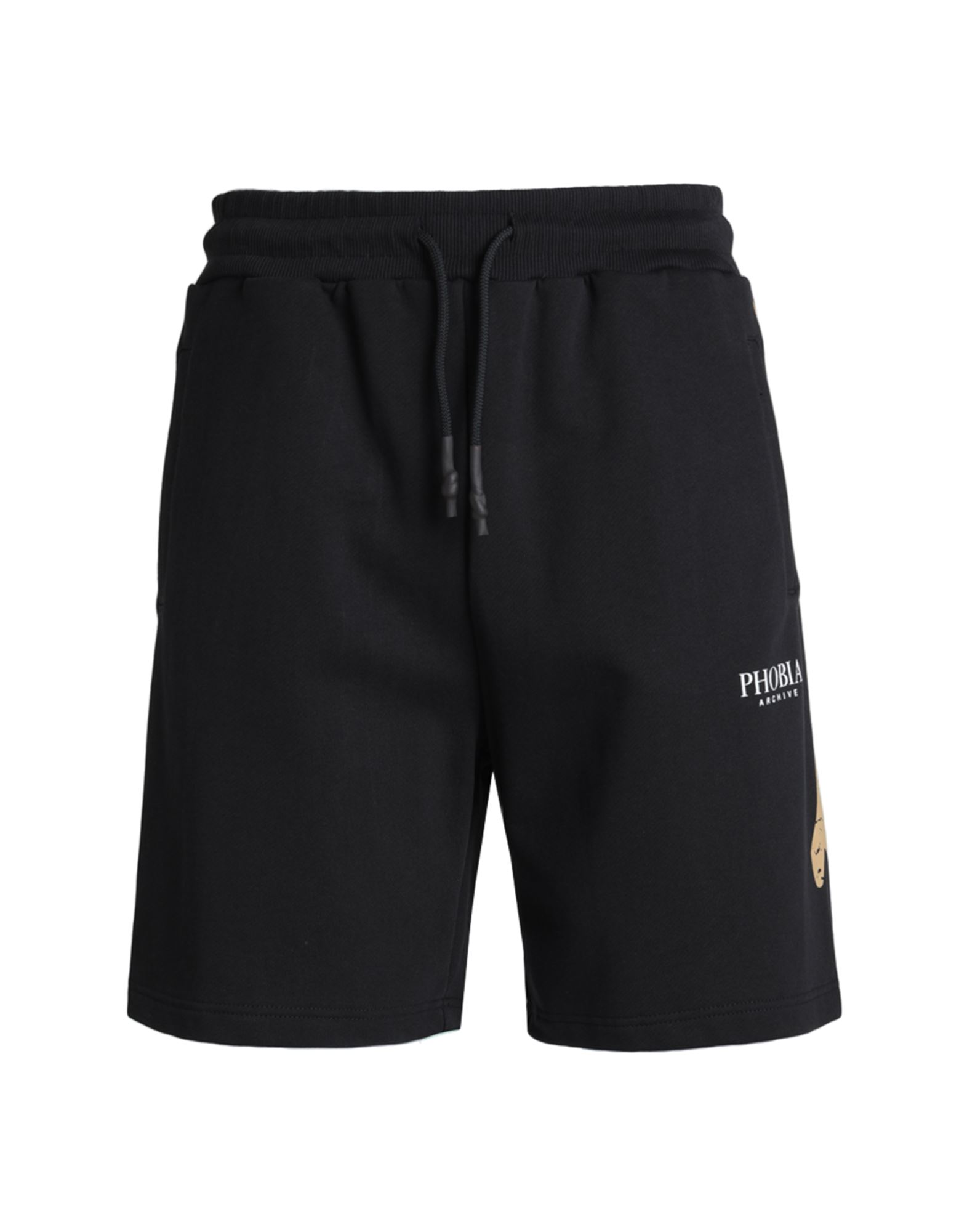 Phobia Archive Shorts With Beige Skeleton Man Shorts & Bermuda Shorts Black Size L Cotton