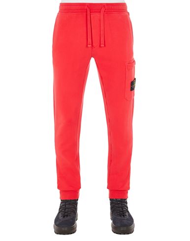 STONE ISLAND 64520 Fleece Trousers Man Red EUR 189
