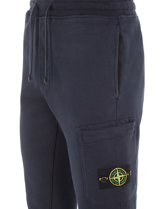 STONE ISLAND Cotton Fleece Joggers Black - Wrong Weather