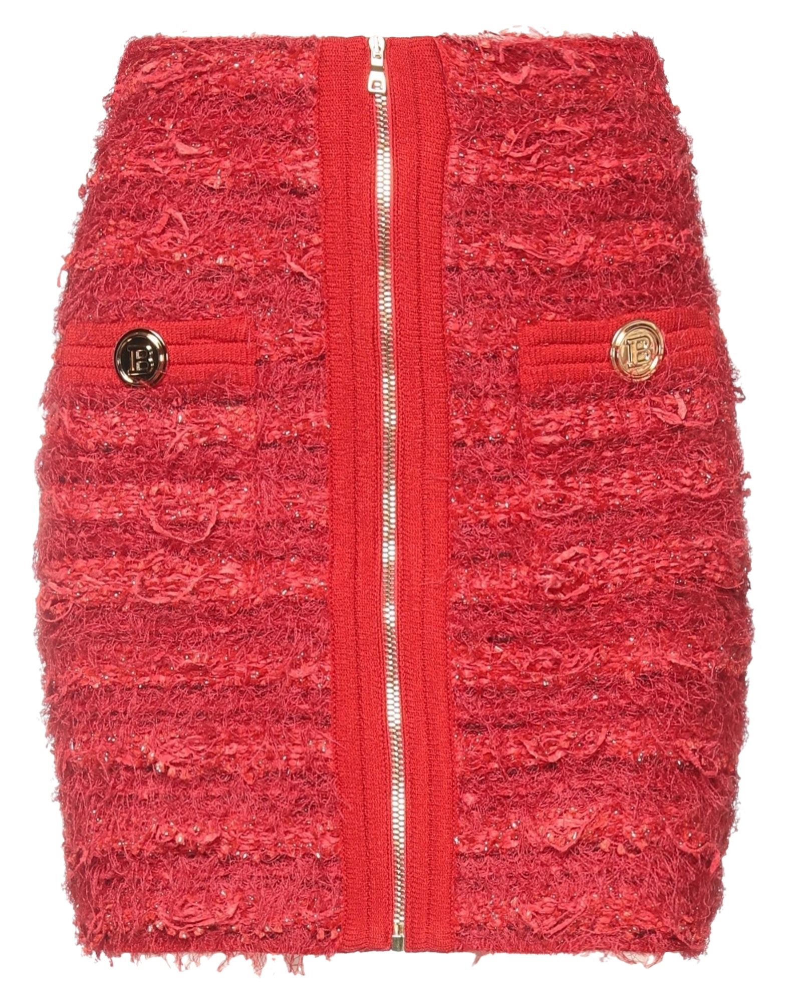 Balmain Mini Skirts In Red