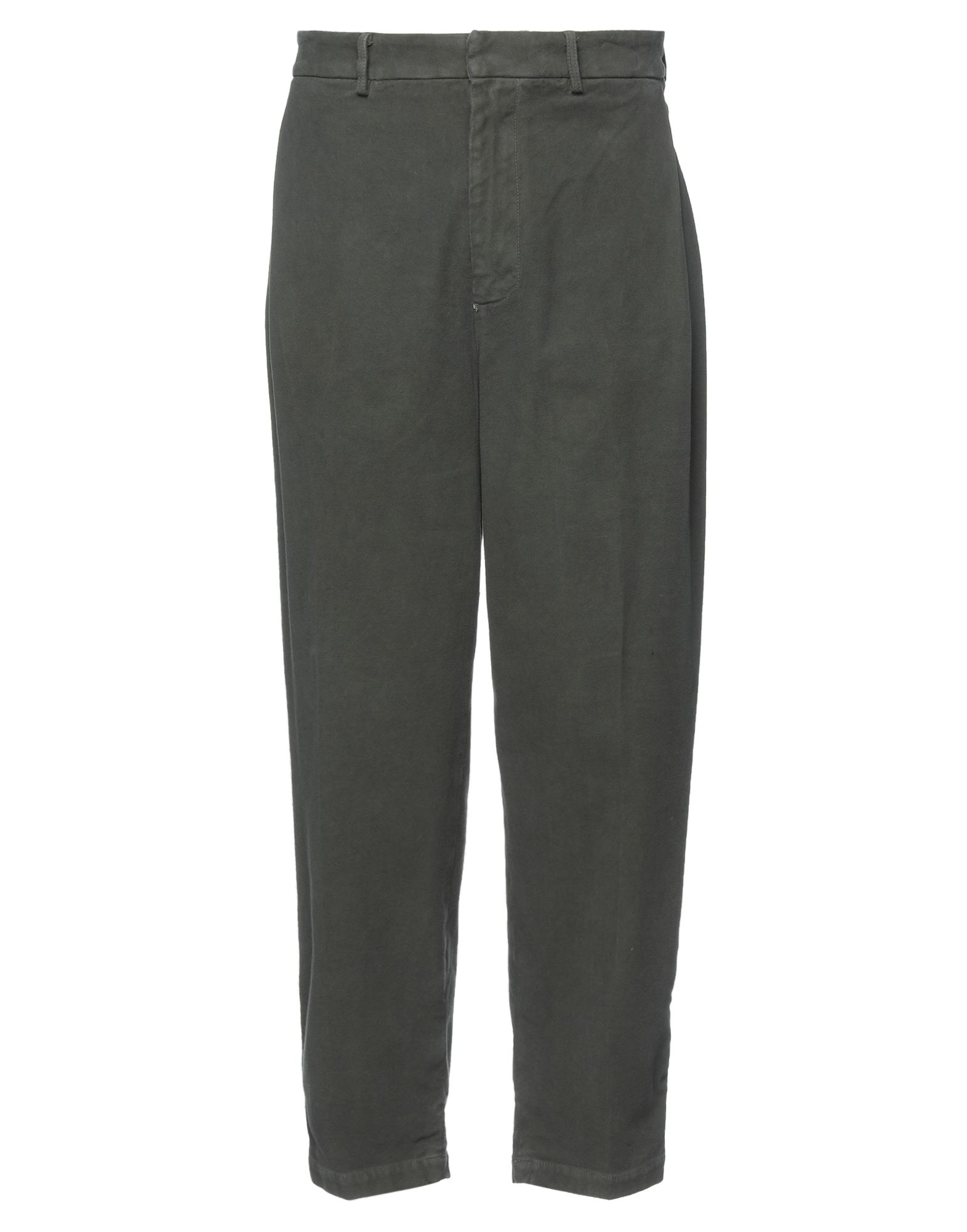 Beaucoup .., Man Pants Military Green Size 32 Cotton, Elastane