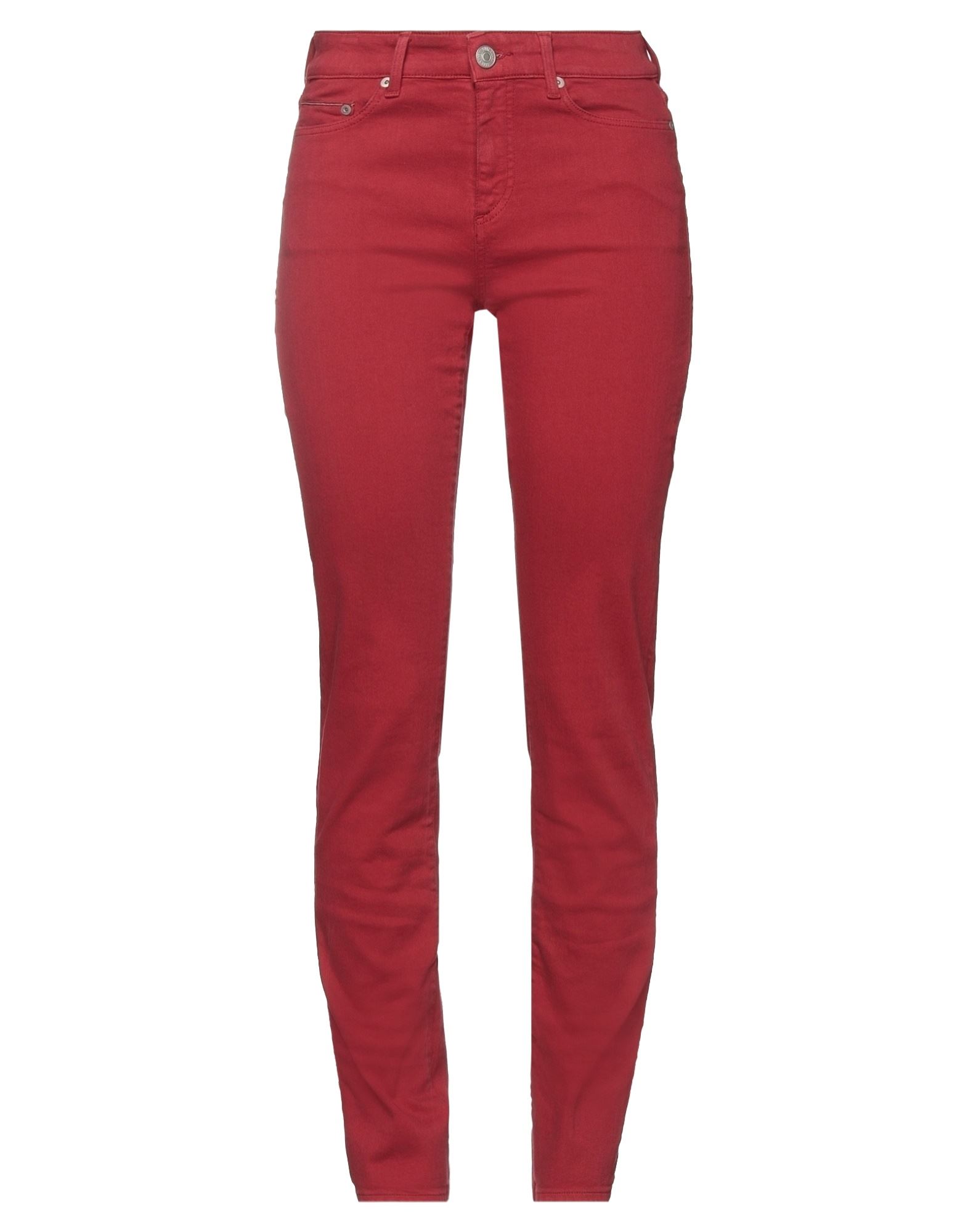 Shop Care Label Woman Pants Red Size 29 Cotton, Pbt - Polybutylene Terephthalate, Elastane