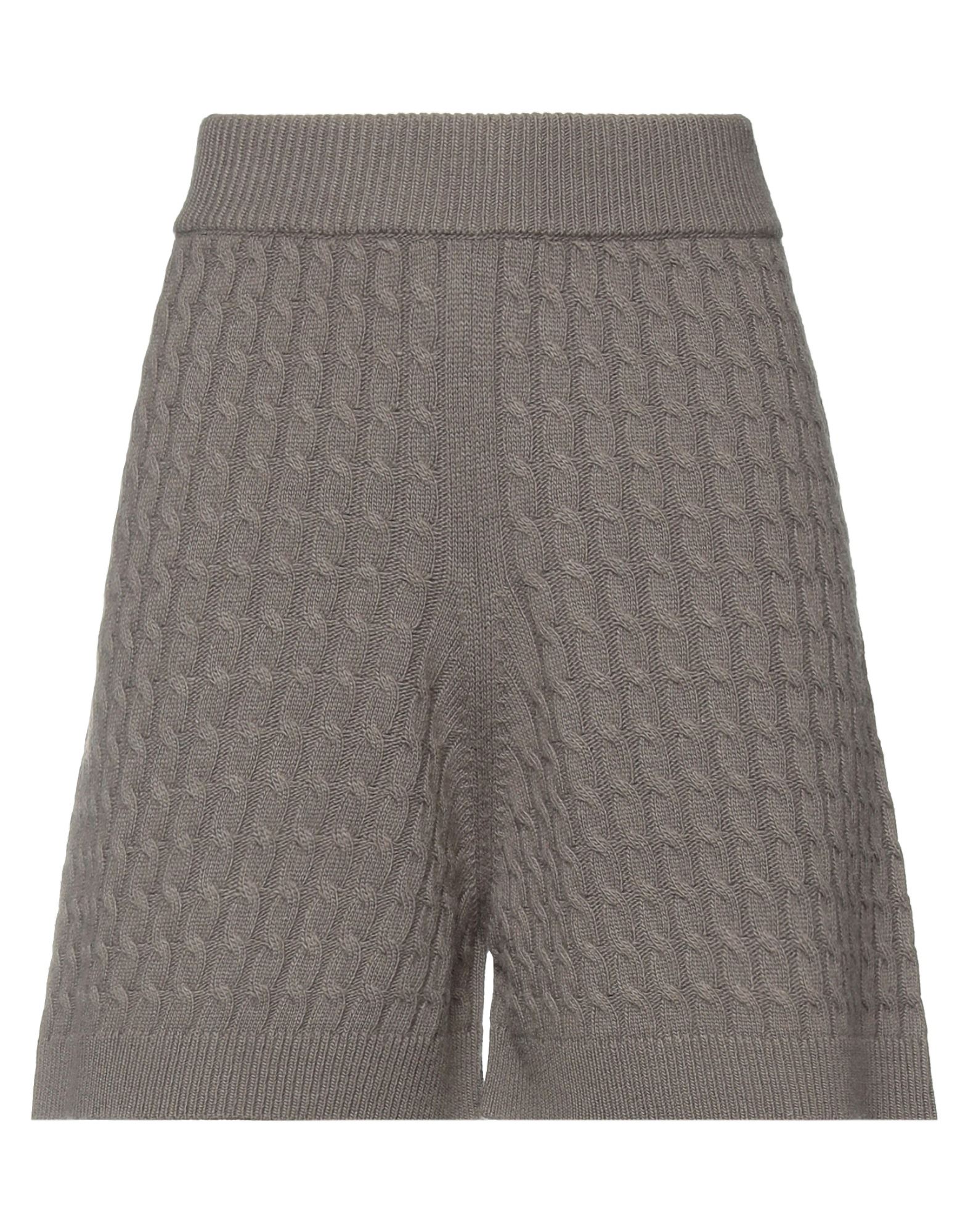 Brand Unique Woman Shorts & Bermuda Shorts Grey Size 0 Viscose, Wool, Polyamide, Cashmere