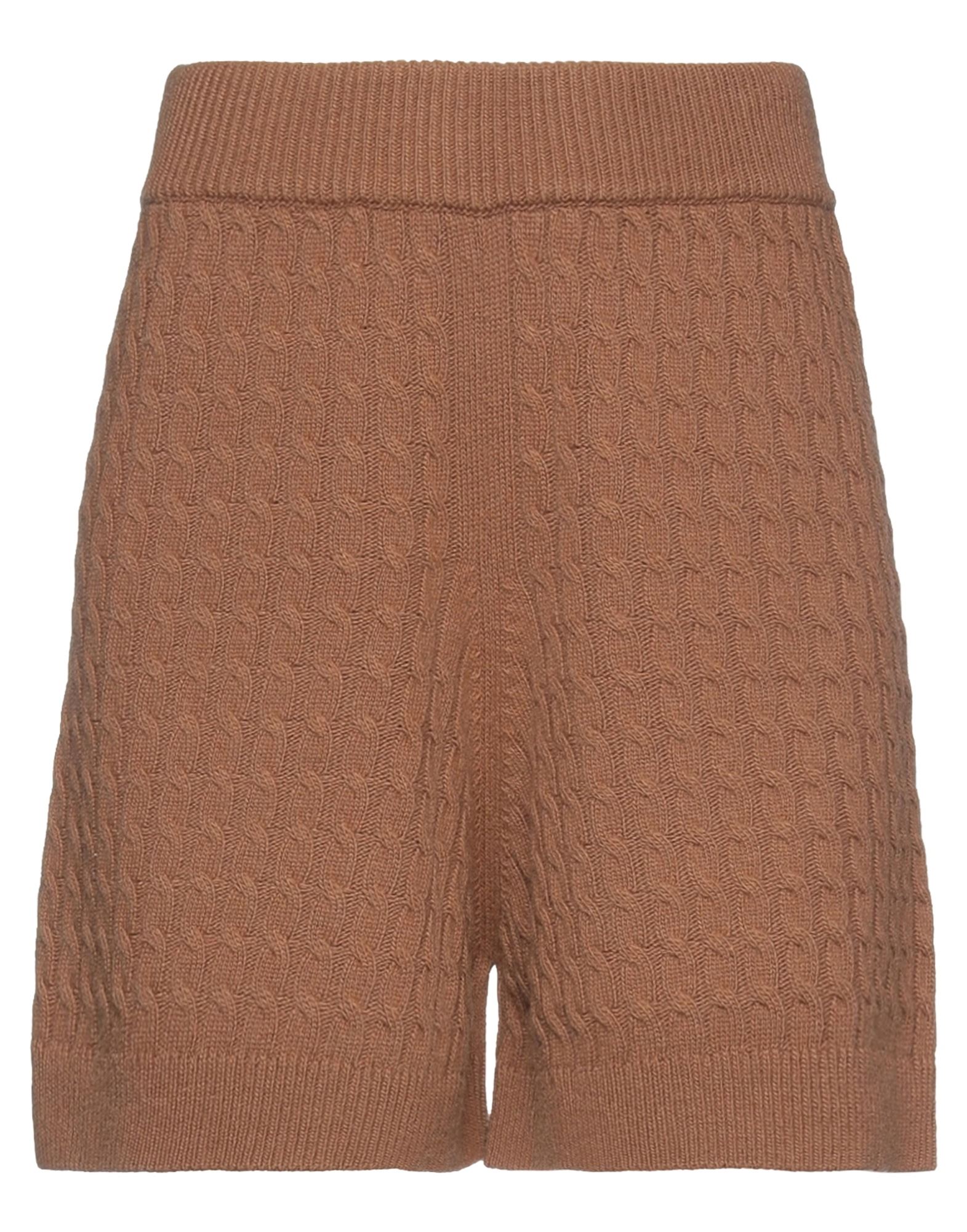 Brand Unique Woman Shorts & Bermuda Shorts Brown Size 2 Viscose, Wool, Polyamide, Cashmere