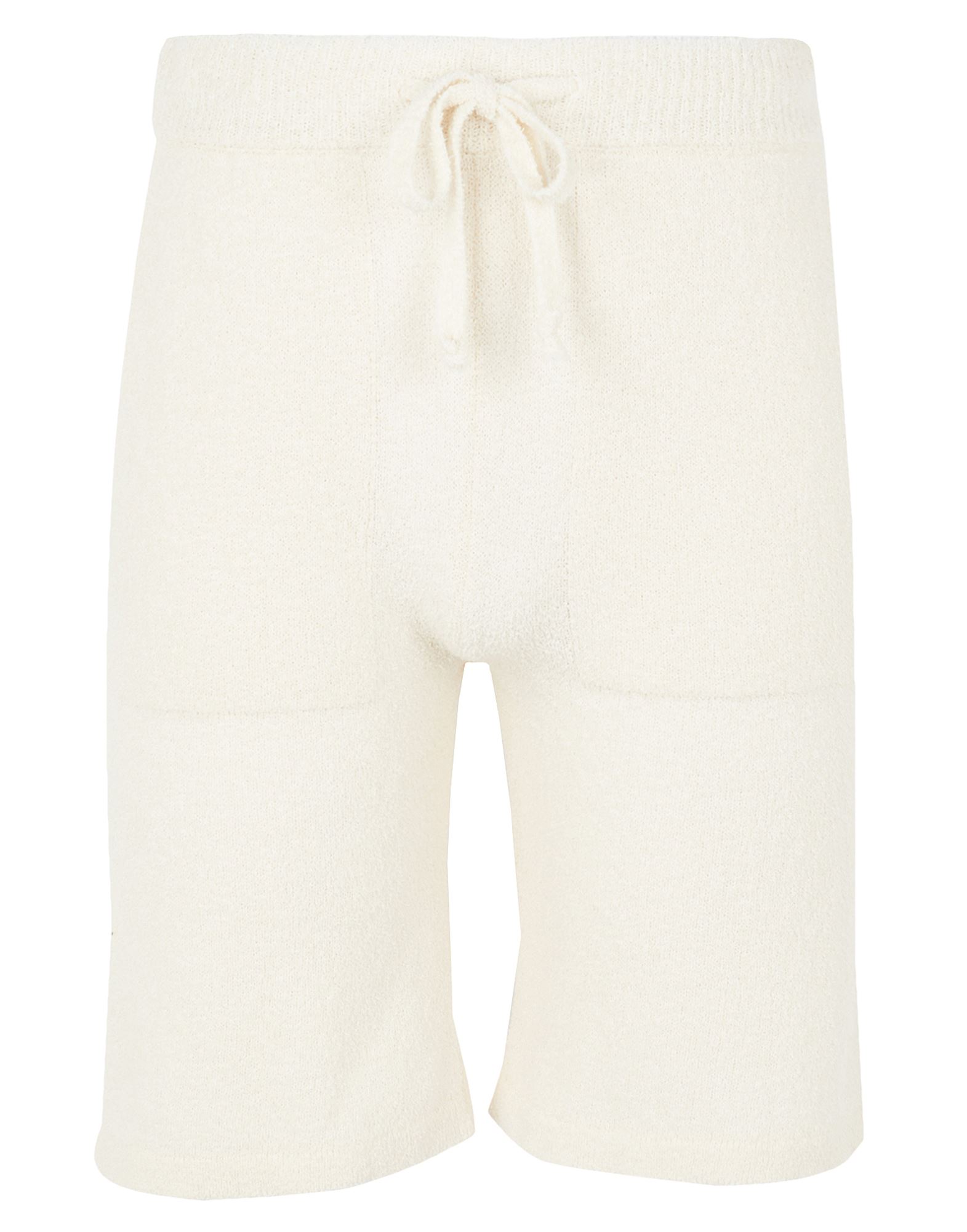 8 By Yoox Cotton-blend Boucle' Knit Short Man Shorts & Bermuda Shorts Ivory Size Xl Cotton, Polyamid In White