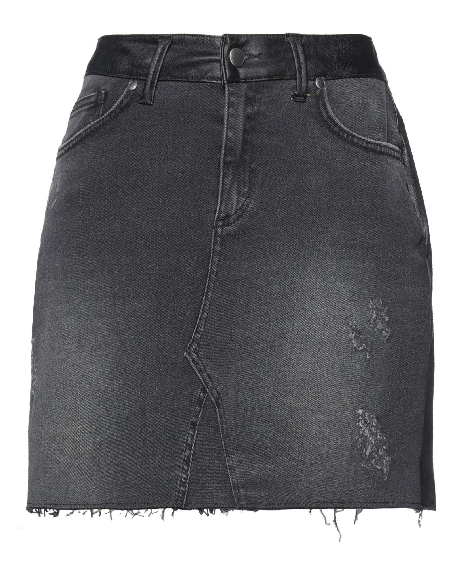 Shop Brand Unique Woman Denim Skirt Black Size 1 Cotton, Elastane