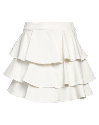 Jijil Woman Mini Skirt Cream Size 6 Cotton