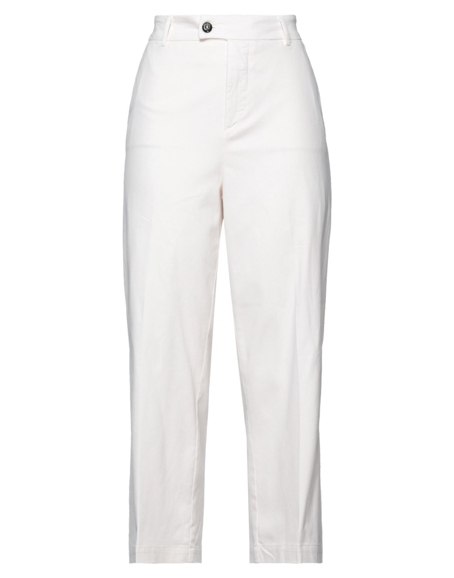 Shop Roy Rogers Roÿ Roger's Woman Pants Ivory Size 31 Cotton, Polyester, Elastane In White