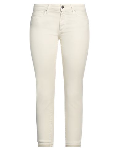 Cigala's Woman Jeans Ivory Size 25 Cotton, Lyocell, Elastane In White