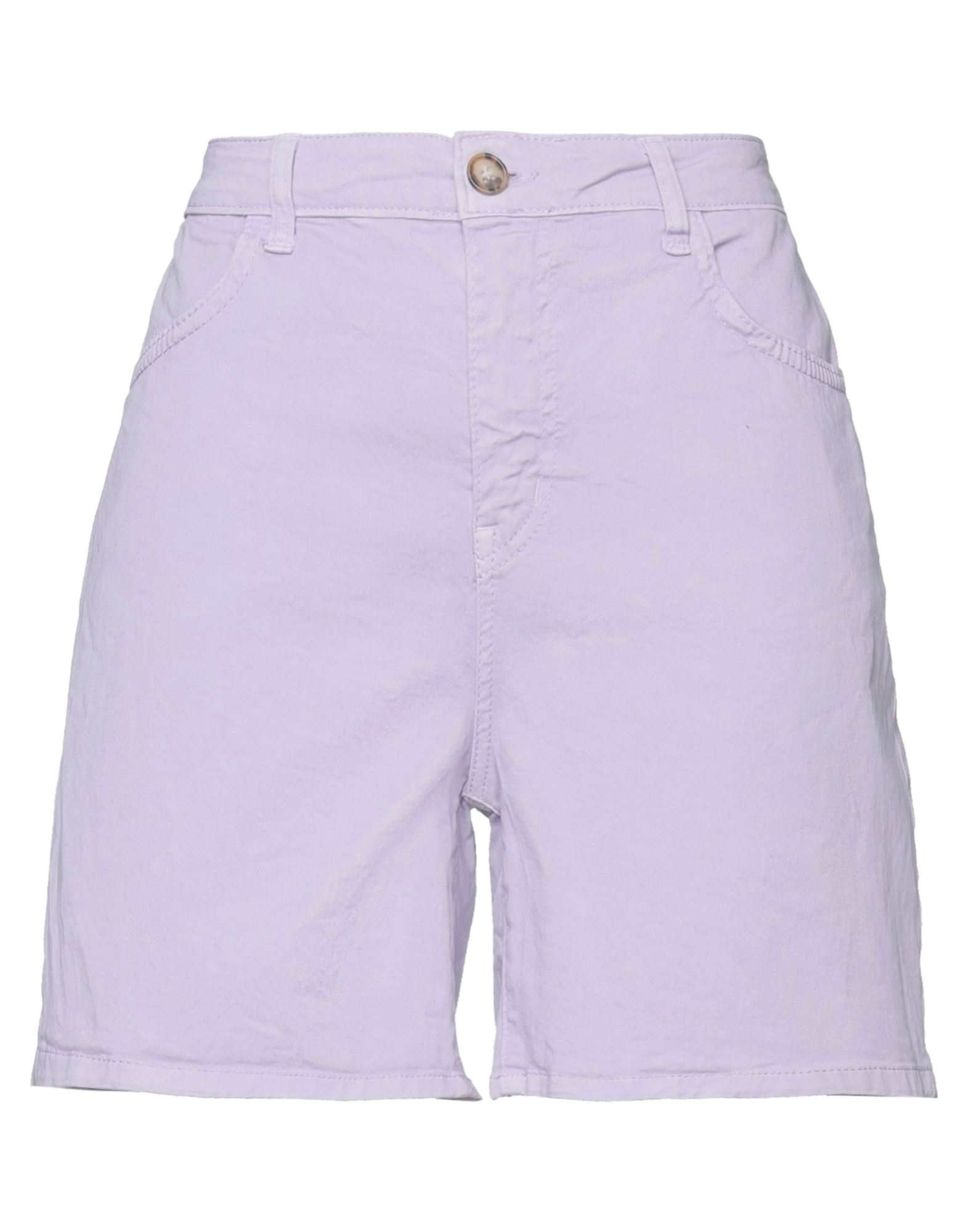 Rebel Queen By Liu •jo Rebel Queen Woman Shorts & Bermuda Shorts Lilac Size Xxs Cotton, Elastane In Purple