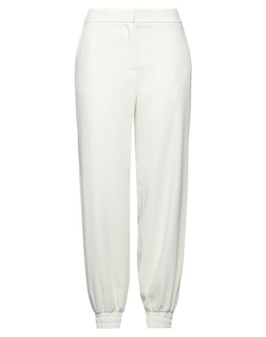 Msgm Woman Pants Off White Size 6 Polyester