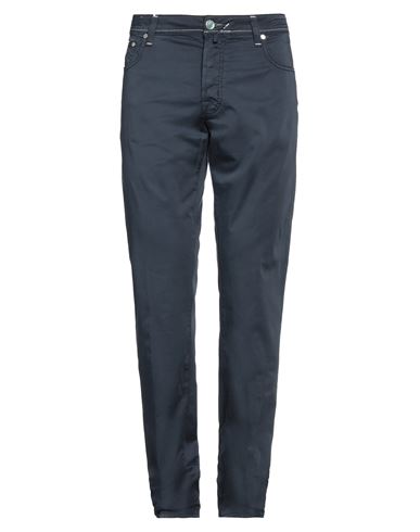 Jacob Cohёn Man Pants Navy Blue Size 33 Cotton, Elastane In Navy Blue