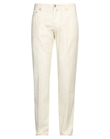 Jacob Cohёn Man Pants Cream Size 35 Cotton In White