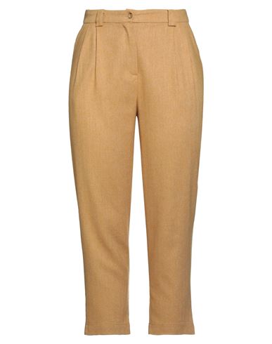 Face To Face Style Woman Pants Ocher Size 8 Viscose, Wool, Pes - Polyethersulfone In Yellow