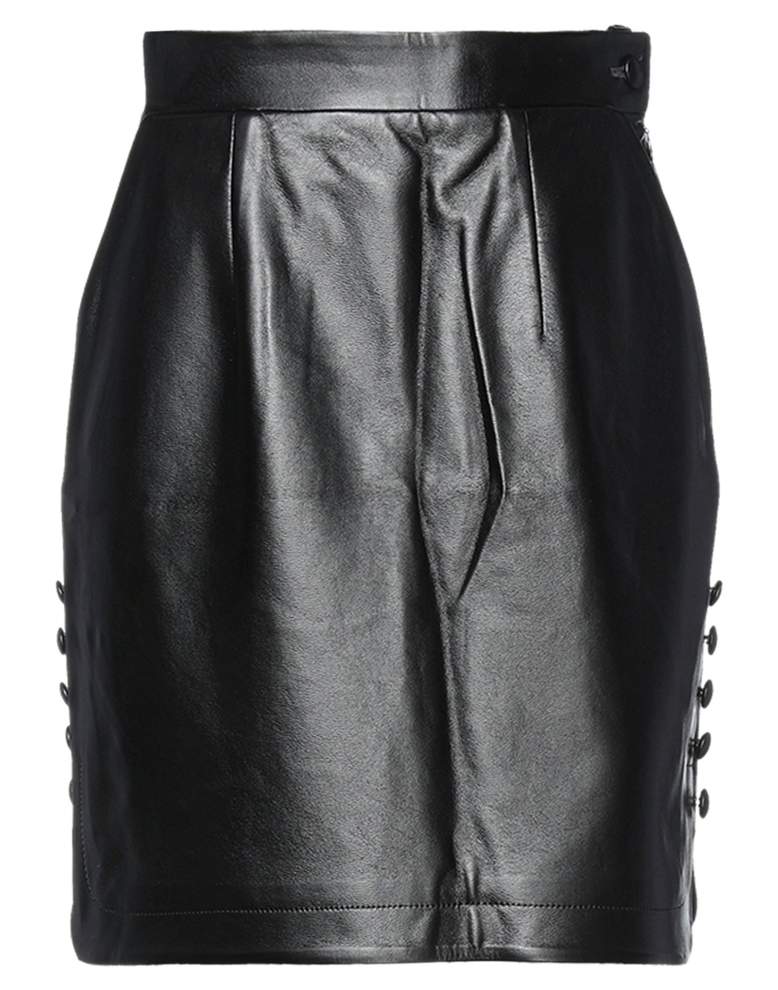 Materiel Mini Skirts In Black
