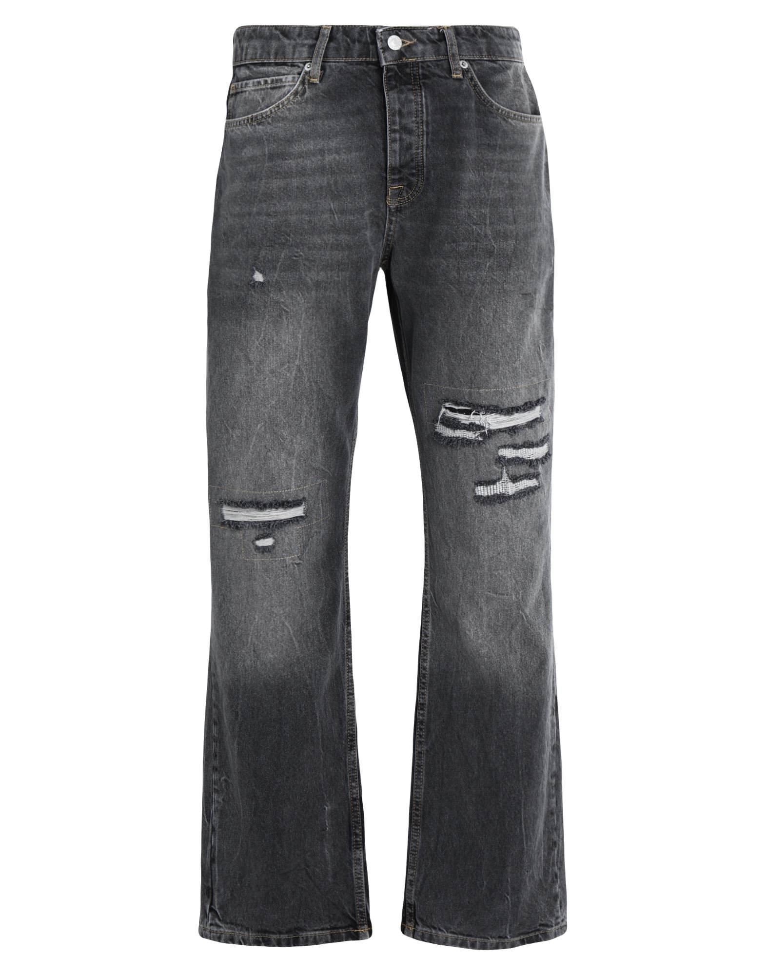 Shop Topman Man Jeans Grey Size 34w-32l Cotton