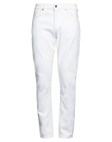 Dondup Man Jeans White Size 32 Cotton, Elastane