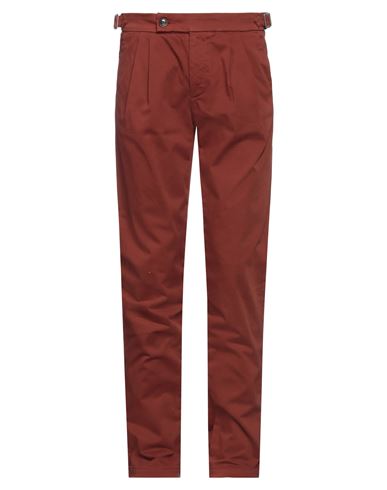 Eleventy Man Pants Rust Size 33 Cotton, Elastane In Red