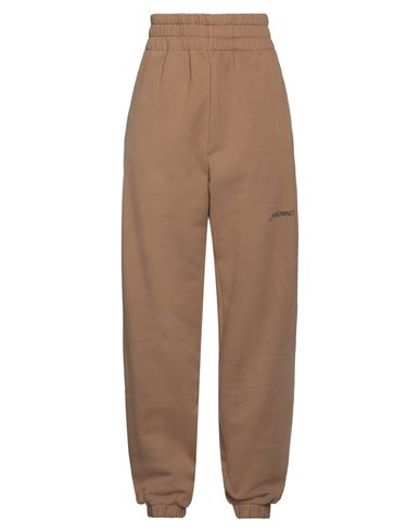 Hinnominate Woman Pants Camel Size L Cotton In Beige