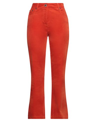 Semicouture Woman Pants Orange Size 10 Cotton, Elastane