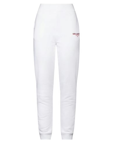 Karl Lagerfeld Woman Pants White Size L Cotton, Polyester