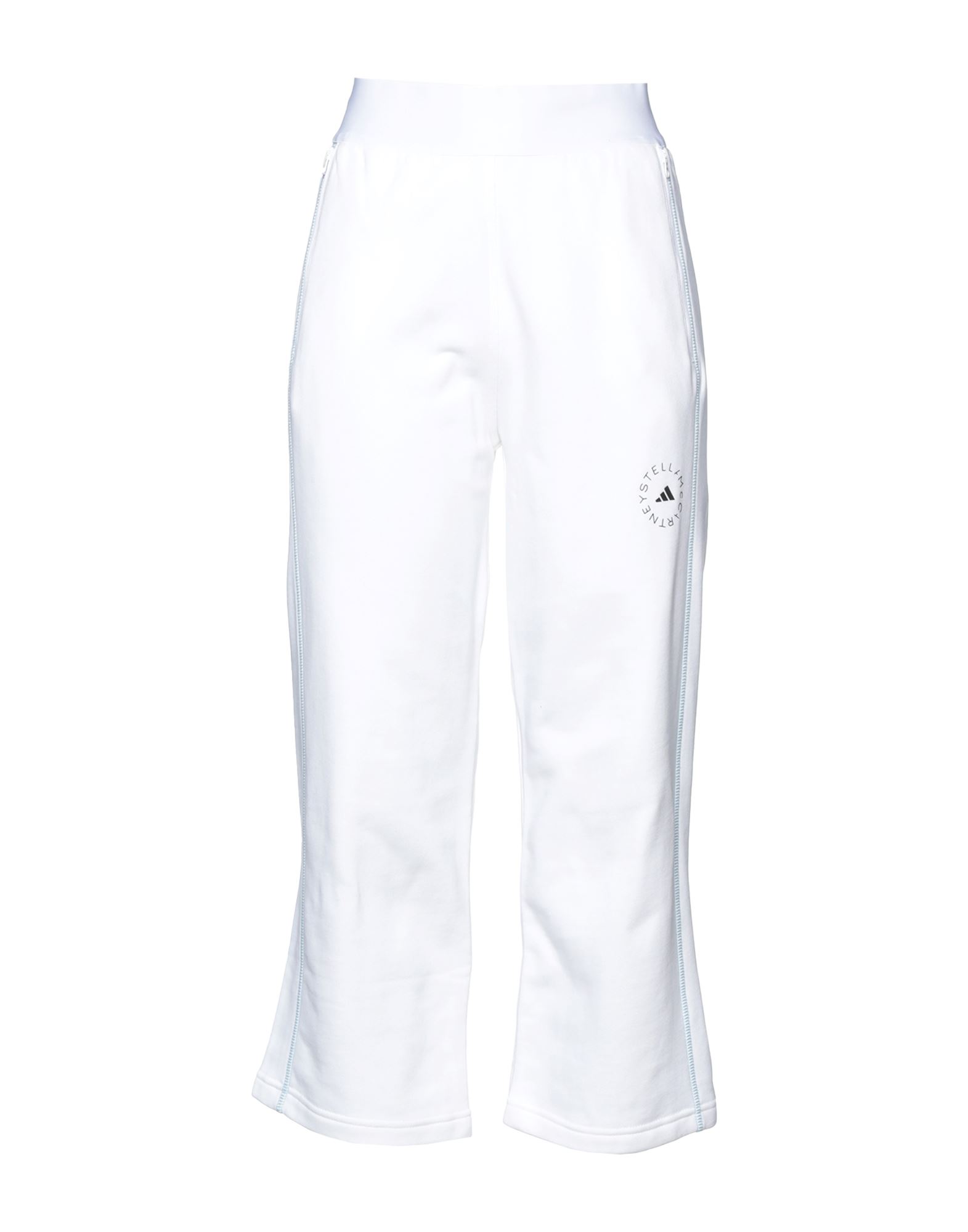 Shop Adidas By Stella Mccartney Asmc Sw Cro Pt Woman Pants White Size L Organic Cotton