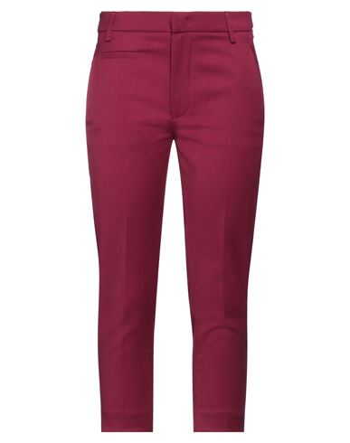 Dondup Woman Cropped Pants Garnet Size 2 Polyester, Viscose, Elastane In Red