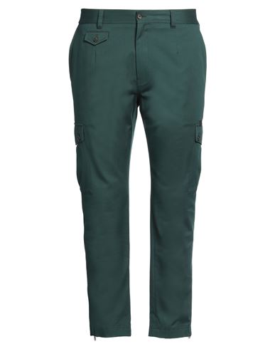 Dolce & Gabbana Man Pants Dark Green Size 40 Cotton, Elastane