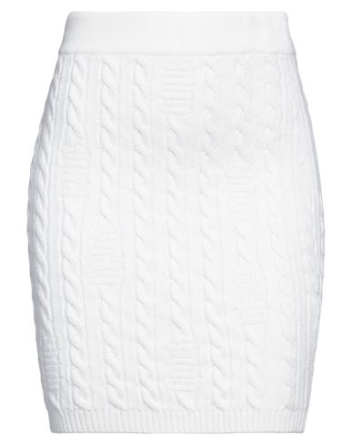 Gcds Woman Mini Skirt Ivory Size M Wool, Acrylic, Polyamide, Elastane In White